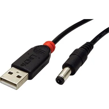 Datový kabel Lindy Kabel napájecí USB -> souosý napájecí konektor 5,5x2,5mm, 1,5m (70267) - 19.43.1000
