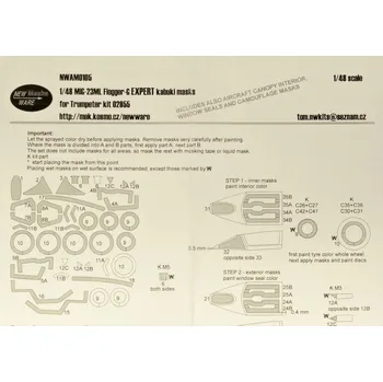 Plastikový model New Ware 1/48 Mask MiG-23ML Flogger-G EXPERT (TRUM 02855)