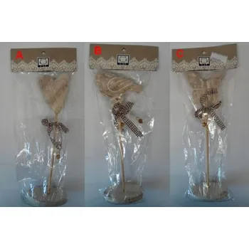 Dekorace dřevěná na postavení 27,5 cm 3 druhy