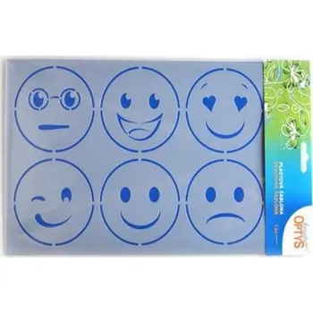 Šablona Smajlíci 20x30cm plast