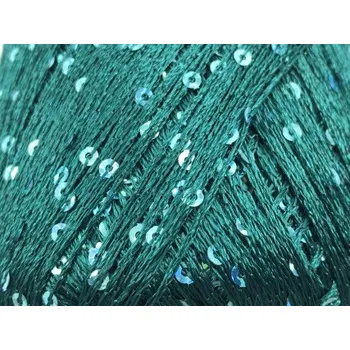 Příze Příze Pailette lahvově zelená (Značka Filati Tre sfere)