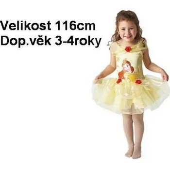 Karnevalový kostým Kostým na karneval-Princezna Bella 116cm (3-4roky) S Dětský karnevalový kostým