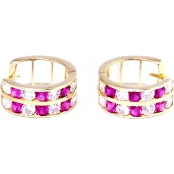 Náušnice Dvouřadé zlaté kroužky Ø 12 mm