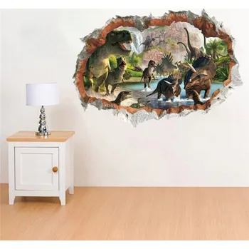 Samolepící dekorace 3D samolepka Jurský park
