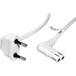 goobay Kabel síťový 2pinový,CEE 7/16(M) - IEC320 C7, oba konektory 90°, 5m, bílý (97357) - 19.92.0145
