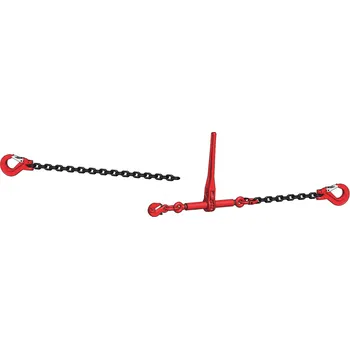 Upínací popruh Dvoudílný kotevní systém G8 s volným koncem - černý řetěz Délka: 5 m, Ráčna: krátká páka, Řetěz: 6 x 18 mm