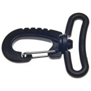 karabina Plastová otočná karabina 40mm, černá