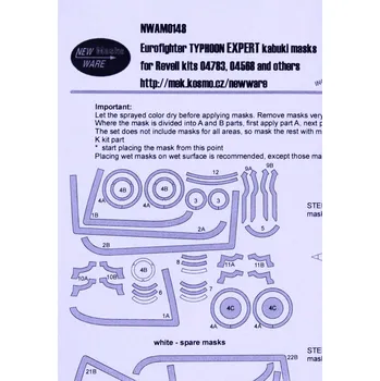 Plastikový model New Ware 1/32 Mask Eurofighter Typhoon EXPERT (REV 04783)