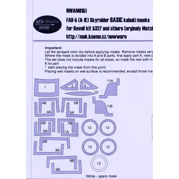 Plastikový model New Ware 1/48 Mask FAD-5 (A-1E) Skyraider BASIC (REV 5327)