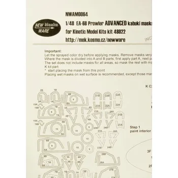 Plastikový model New Ware 1/48 Mask EA-6B Prowler ADVANCED (KIN)