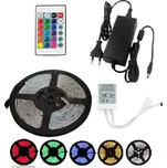 Light LED pásek 5050 60LED/m IP65 14,4W/m RGB, 5m, komplet 5A (LED pásek multicolor 5 metrů komplet )