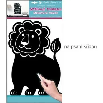 Samolepící dekorace Samolepka tabulka na psaní křídou lev 49x29cm