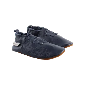 Capáčky EN-FANT Elastic Slippers kožené capáčky Navy 20 EU
