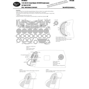 Plastikový model New Ware 1/48 Mask ACH-47A Armed Chinook ADVANCED (ITAL)