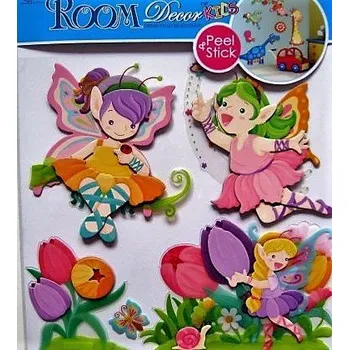 Samolepící dekorace Pokojová dekorace 3D VÍLY 30,5 X 30,5cm