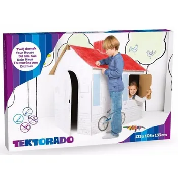 Dětský domeček Tektorado Kartonový domek 133 cm x 105 cm x 133 cm