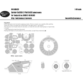 Plastikový model New Ware 1/48 Mask Dornier Do 335B-2 Pfeil BASIC (TAM)