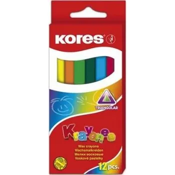 Pastelka KORES KRAYONES - voskové pastelky trojhranné, 12 barev