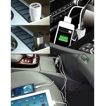 Auto-moto baterie DAALO Univerzální nabíječka do auta s redukcí 3v1, bílá