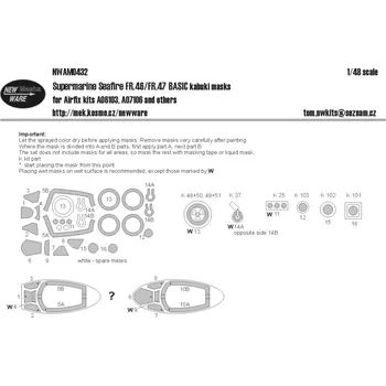 Plastikový model New Ware 1/48 Mask S.Spitfire FR.46/FR.47 BASIC (AIRF)