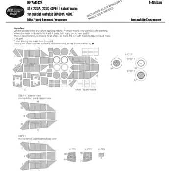 Plastikový model New Ware 1/48 Mask DFS 230A, 230C EXPERT (SP.HOB. 48014/97)