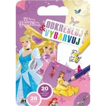omalovánky Obkresluj a vybarvuj Princezny