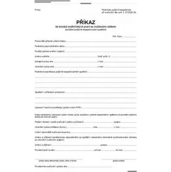 Tiskopis OPTYS - Český výrobce TISKÁRNA Příkaz ke svařování A4 100 listů OPTYS