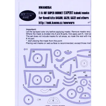 Plastikový model New Ware 1/48 Mask F/A-18F Super Hornet EXPERT (REV)