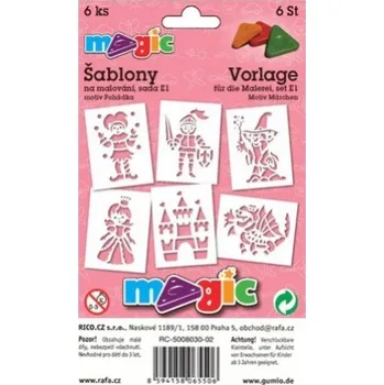 Rico Sada 6ks, papírové šablony na malování, Rico, set E1
