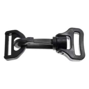 karabina Plastová otočná karabina+ trojúhelník 25mm, černý