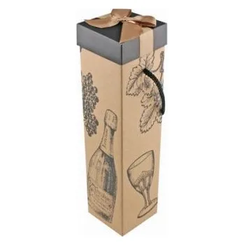 Dárková krabička Dárková krabička skládací s mašlí přírodní