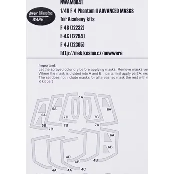 Plastikový model New Ware 1/48 Mask F-4 Phatnom II ADVANCED (ACAD)