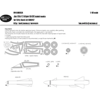 Plastikový model New Ware 1/48 Mask Jas-39A/C Gripen BASIC (KITTYH 80117)