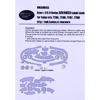 Plastikový model New Ware 1/72 Mask Ryan L-17A/B Navion ADVANCED (VALOM)