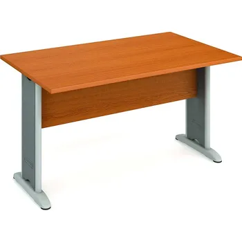 Nábytek Hobis Jednací stůl CJ 1400 Barva desky stolu: olše, Barva kovu: šedá, Podnož: RM 200