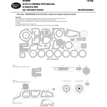 Plastikový model New Ware 1/32 Mask He 219 A-0/A-2 Nightfighter BASIC (REV)