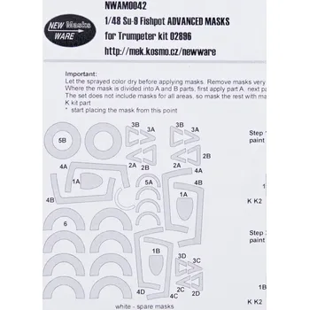 Plastikový model New Ware 1/48 Mask Su-9 Fishpot ADVANCED (TRUMP)
