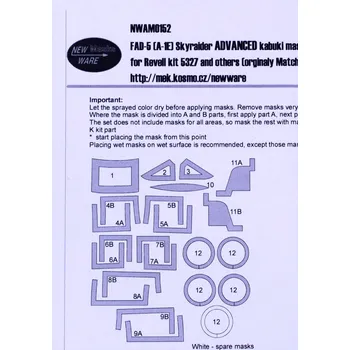 Plastikový model New Ware 1/48 Mask FAD-5 (A-1E) Skyraider ADVANCED (REV)