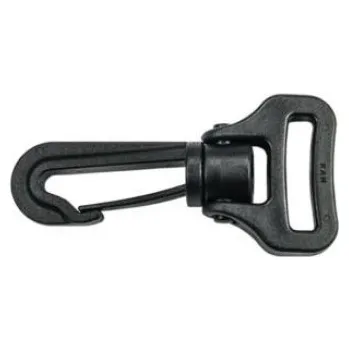 Horolezectví Plastová otočná karabina černá, 30mm