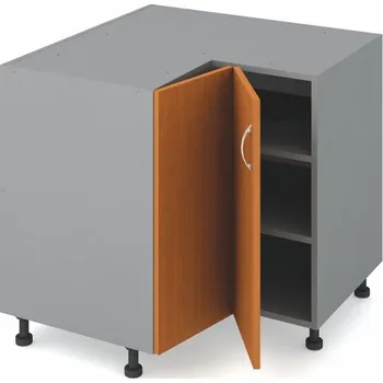 Kuchyňská linka Hobis Kuchyňská skříňka rohová KUDD 90 RL - levá Barva dveří: bílá, Úchytky: USN