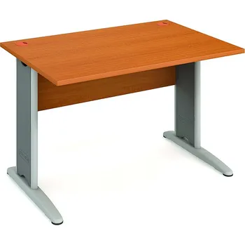 Nábytek Hobis Pracovní stůl CS 1200 Barva desky stolu: ořech, Barva kovu: šedá, Podnož: RM 100