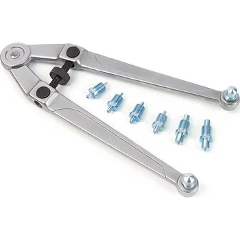 Klíč Nastavitelný čelní klíč na čelní otvory s oboustrannými výměnnými čepy-piny 2,5 - 9 mm, sada 8 dílů (LT Machines)