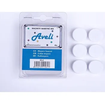Aveli set magnetů, 6ks, bílá barva (XRT-00098)