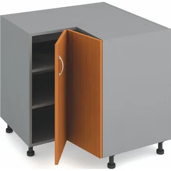 Kuchyňská skříňka Hobis Kuchyňská skříňka rohová KUDD 90 RP - pravá Barva dveří: akát, Úchytky: USN