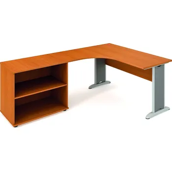 Psací stůl Hobis Pracovní stůl CE 60 H P Barva desky stolu: třešeň, Barva kovu: šedá, Podnož: RM 200