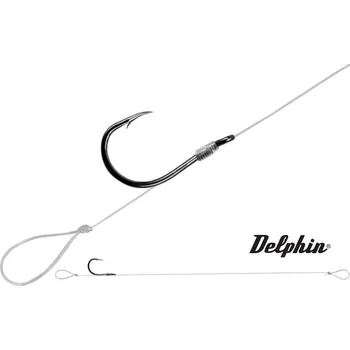 Rybářský háček Feederový návazec Delphin FLR Loop / 6 ks délka: 12 cm/ háček 6