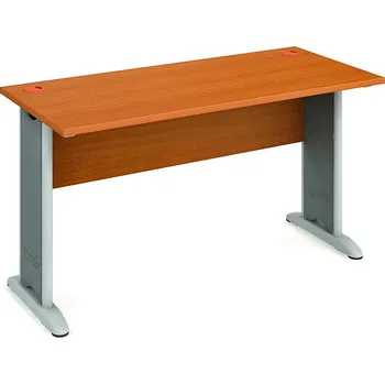 Psací stůl Hobis Pracovní stůl CE 1400 Barva desky stolu: ořech, Barva kovu: šedá, Podnož: RM 200