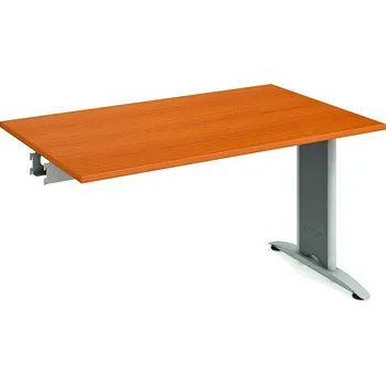 Nábytek Hobis Jednací stůl FJ 1400 R Barva desky stolu: ořech, Barva kovu: šedá, Podnož: RM 200