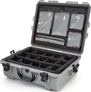NANUK - Odolný kufr 945 PRO PHOTO KIT - stříbrný