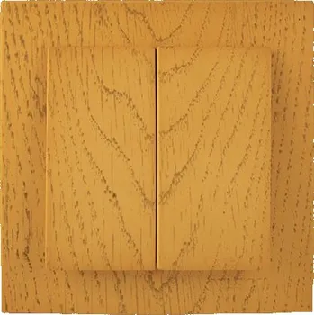 vypínač ELITE - Dvojitý střídavý vypínač č.5B světlé dřevo - dub (SEB5/0-D1)